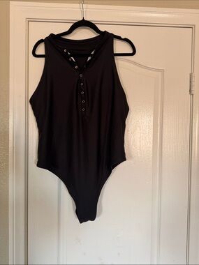 Old Navy Black One-Piece Swim Bodysuit